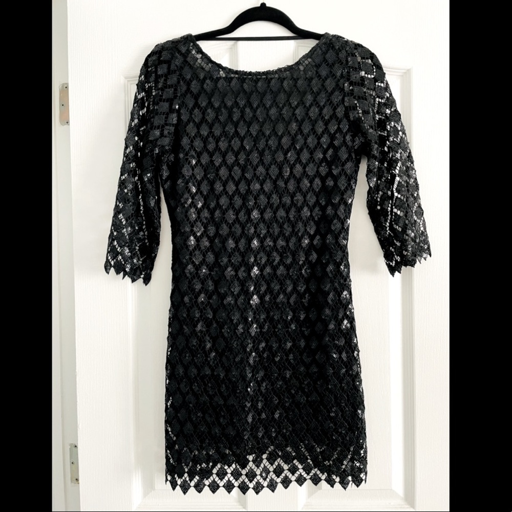 Ark & Co Black Sequin Mini Dress Size Small